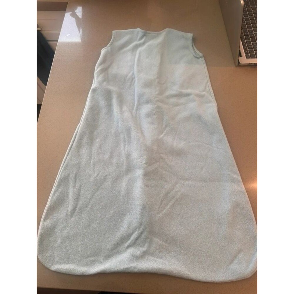 Halo Sleepsack Light blue front zip fleece Size Medium - Picture 2 of 3